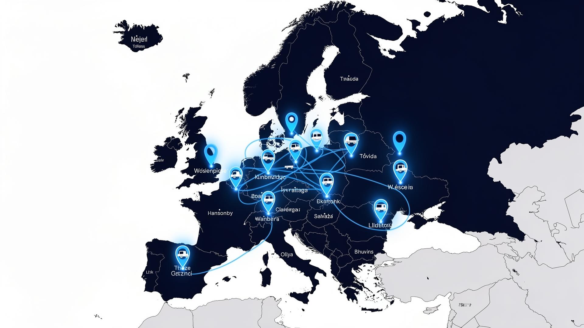 Live tracking across Europe
